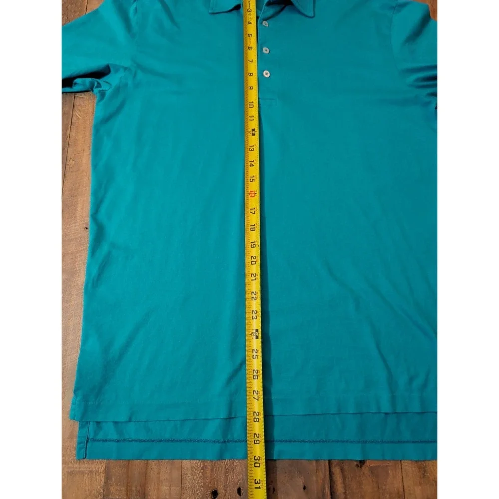 Ralph Lauren Shirt Mens Medium Blue Polo Golf Vintage Lisle 100% Pima Cotton
